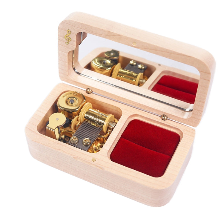 Wooden Music Box with Ring Storage Function, Spec: