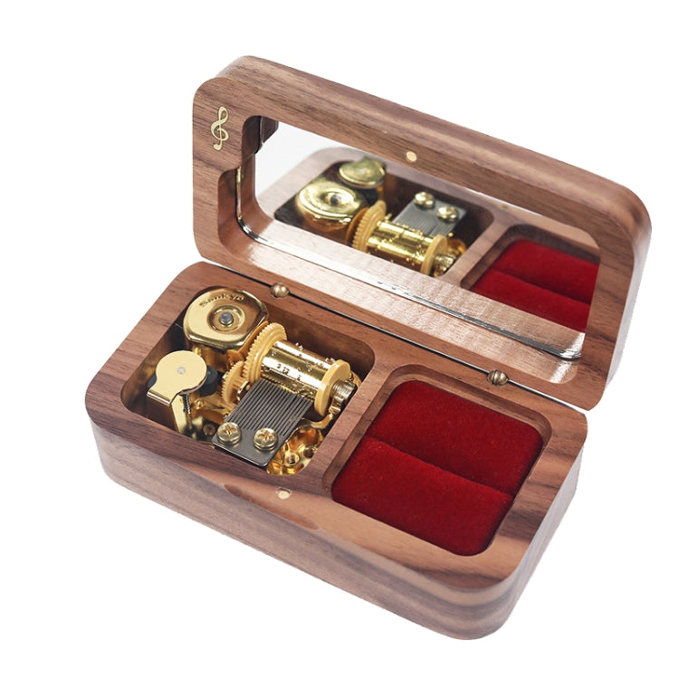 Wooden Music Box with Ring Storage Function, Spec: