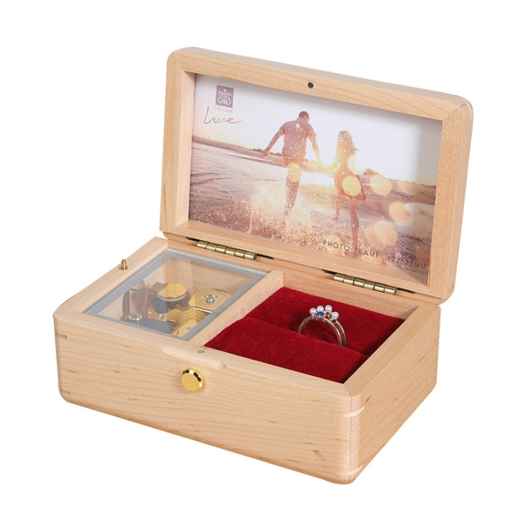 Wooden Jewelry Storage Music Box with Photo Frame Function, Spec: