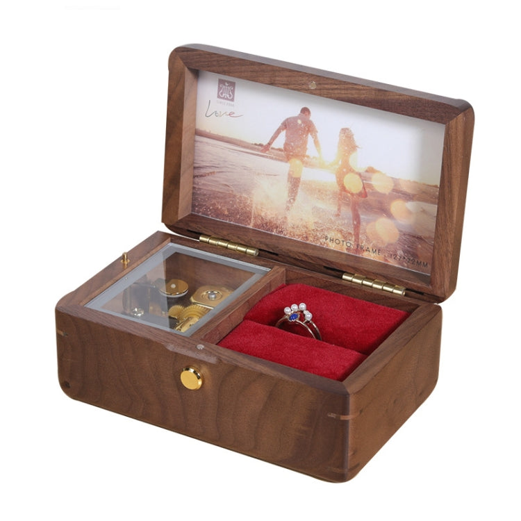 Wooden Jewelry Storage Music Box with Photo Frame Function, Spec: