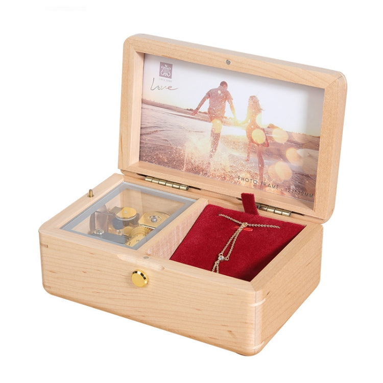 Wooden Jewelry Storage Music Box with Photo Frame Function, Spec: