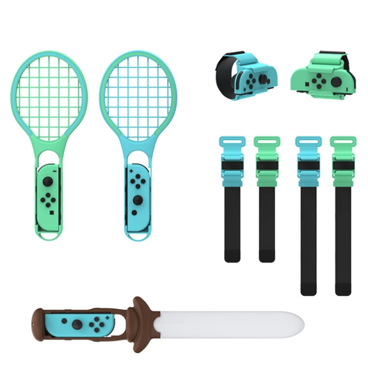 DOBE TNS-2123 Sports Lightsaber + Leg Strap + Tennis Racket + Wrist Strap 7 In 1 Sports Set For Nintendo Switch Reluova