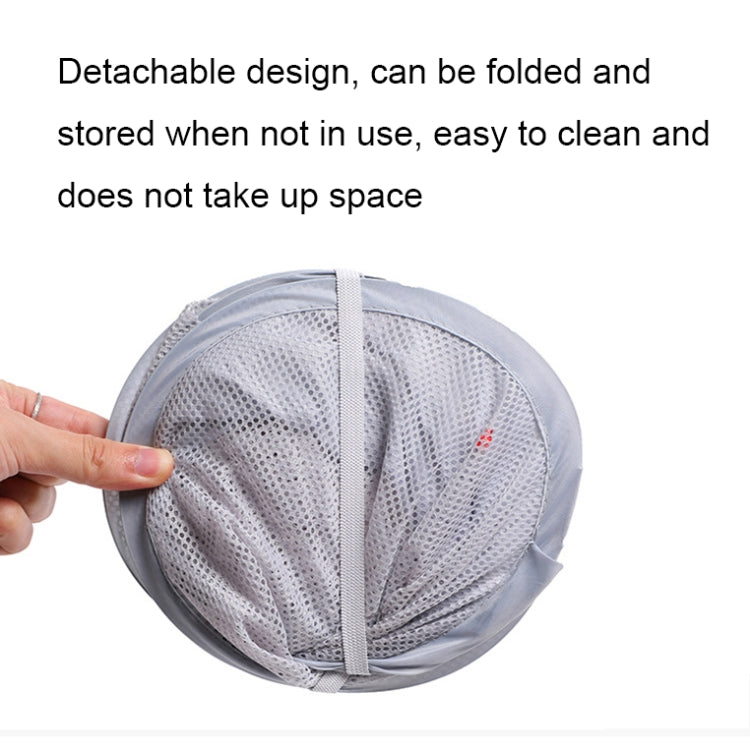 Household Folding Wall Mounted Dirty Basket, Color: Gray Net