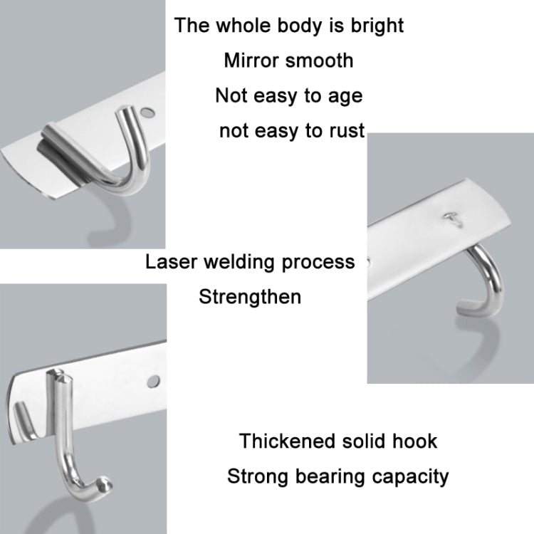 304 Stainless Steel No Punching Door Rear Coat Hook-Reluova