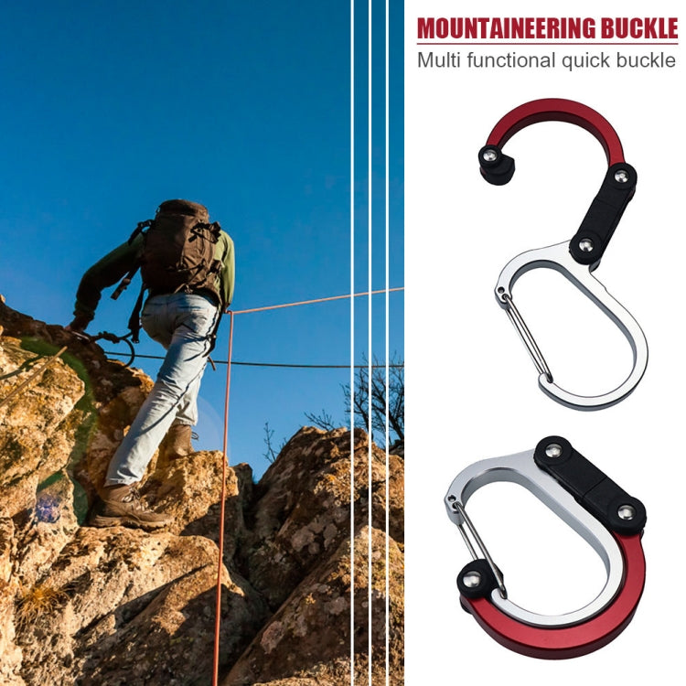 Aluminum Alloy D-type Outdoor Mountaineering Hook Reluova