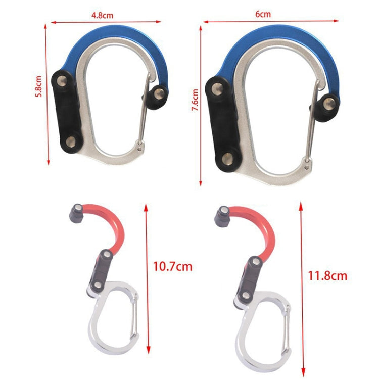 Aluminum Alloy D-type Outdoor Mountaineering Hook Reluova