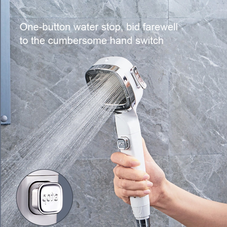 Pressurized Shower Head Four-speed Handheld Shower Set,Style: Reluova