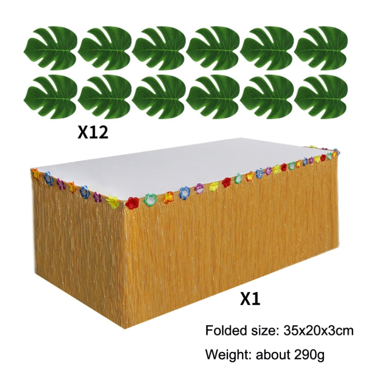 Hawaiian Tassel Table Skirt Simulation Turtle Leaf Festival Party Scene Table Arrangement Props My Store