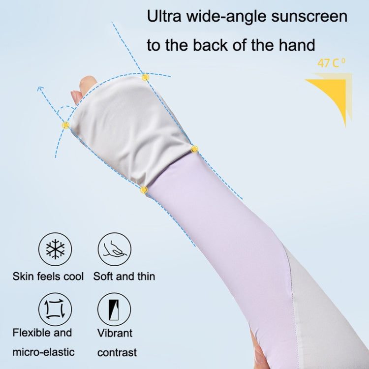 1 Pair Summer Sun Protection Extended Ice Sleeves UV Protection Arm Sleeves