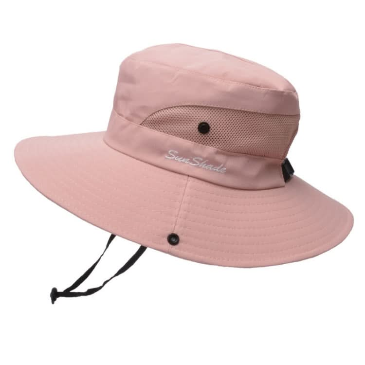 9002 Summer Women Outdoor Sun Hats Fisherman Hat With Ponytail Hole-Reluova