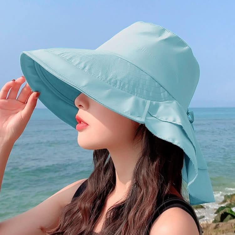 8062 Women Summer Neck Protection Sunscreen Hat Large Brim Fisherman Hat-Reluova