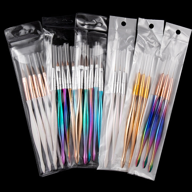 Crystal Light Therapy Pull Line Smudge Nail Pen, Color: 8 PCS/Set Gradient Reluova