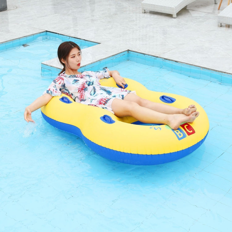 Inflatable Two People Lovers Couples Swimming Ring Pool Float Chair Seat