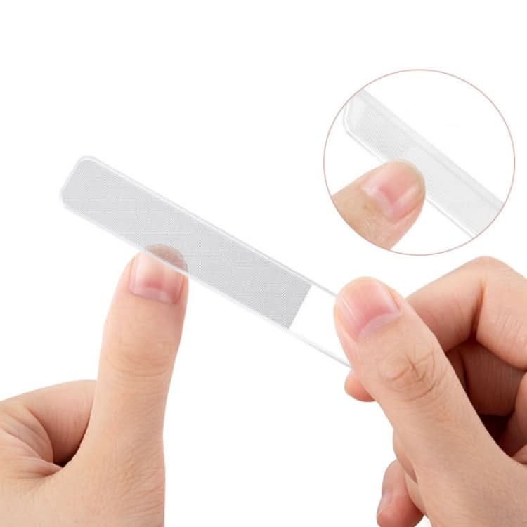 6 PCS Transparent Nano Glass Polished Nail File-Reluova