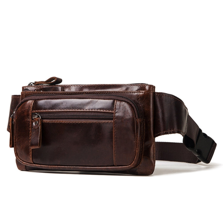 MH562 Leather Men Waste Bags Multifunctional Retro Messenger Bag Reluova