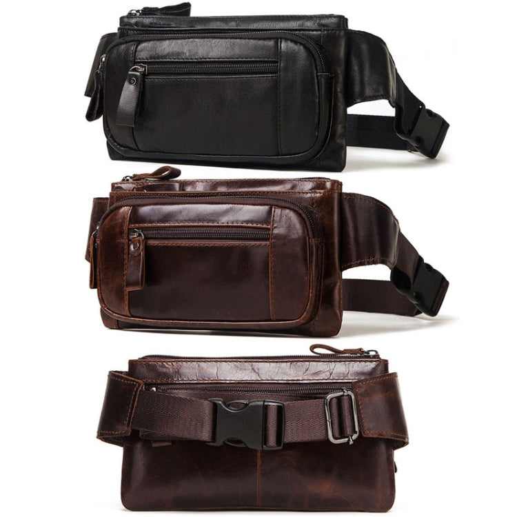 MH562 Leather Men Waste Bags Multifunctional Retro Messenger Bag Reluova