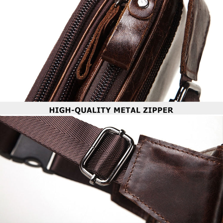 MH562 Leather Men Waste Bags Multifunctional Retro Messenger Bag Reluova