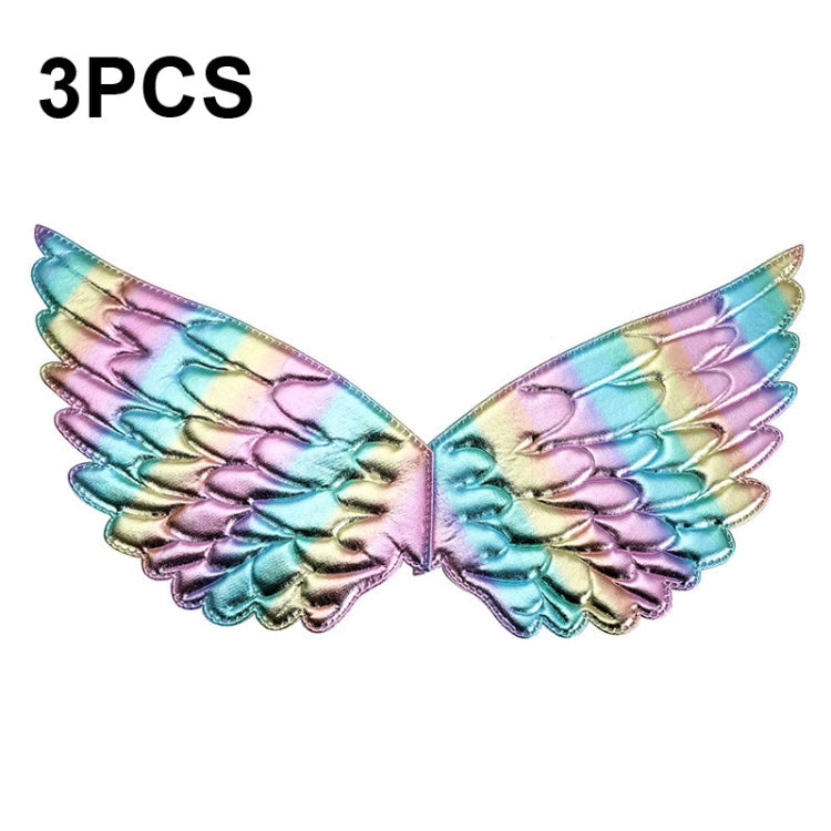 3 PCS Children Prom Dress Up Wings Elf Colorful Wings Party Costume Props