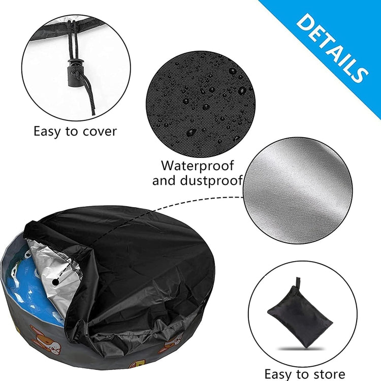 Foldable Round Sunscreen Dustproof Swimming Pool Cover