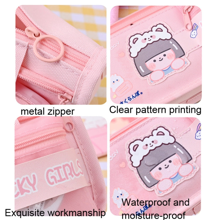 Cartoon Pencil Bag Large-capacity Primary School Stationery Bag With Handle My Store