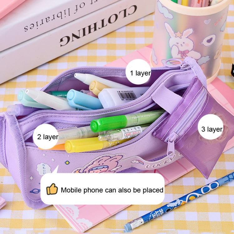 Cartoon Pencil Bag Large-capacity Primary School Stationery Bag With Handle My Store