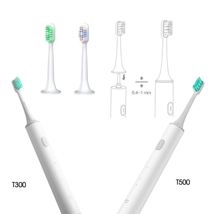 2 PCS For Xiaomi Mijia T300 T500 Electric Toothbrush Replacement Head-Reluova