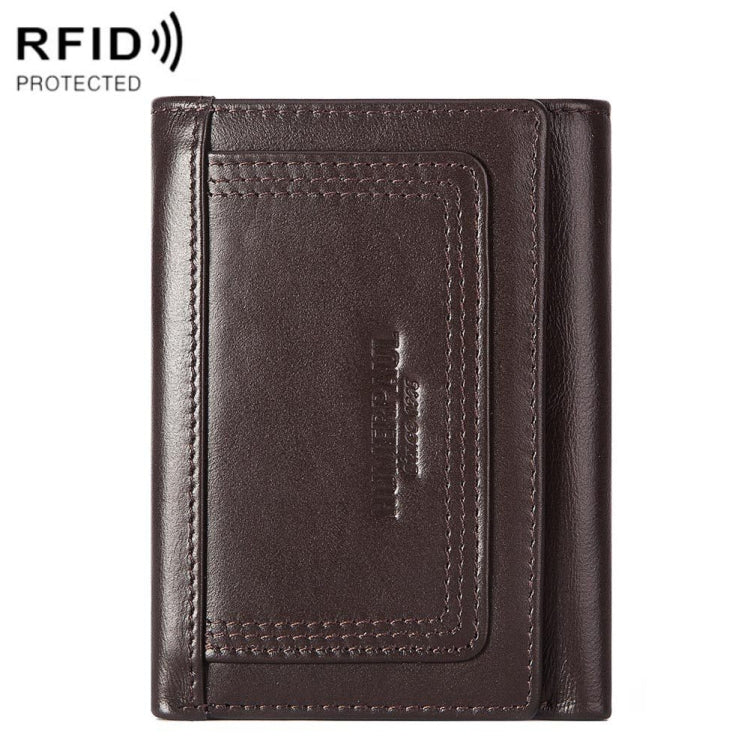 HUMERPAUL BP992 RFID Anti-Magnetic Multi-Card Position Zipper Coin Purse Leather Men Wallet My Store