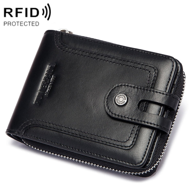 HUMERPAUL BP948-s RFID Anti-Theft Brush Men Leather Wallet Short Coin Purse My Store