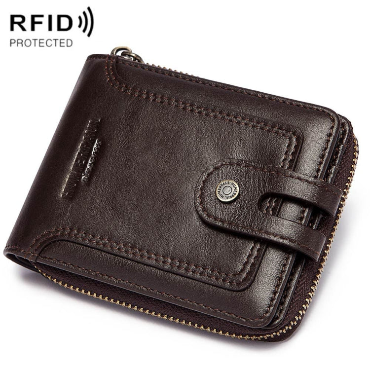 HUMERPAUL BP948-s RFID Anti-Theft Brush Men Leather Wallet Short Coin Purse My Store