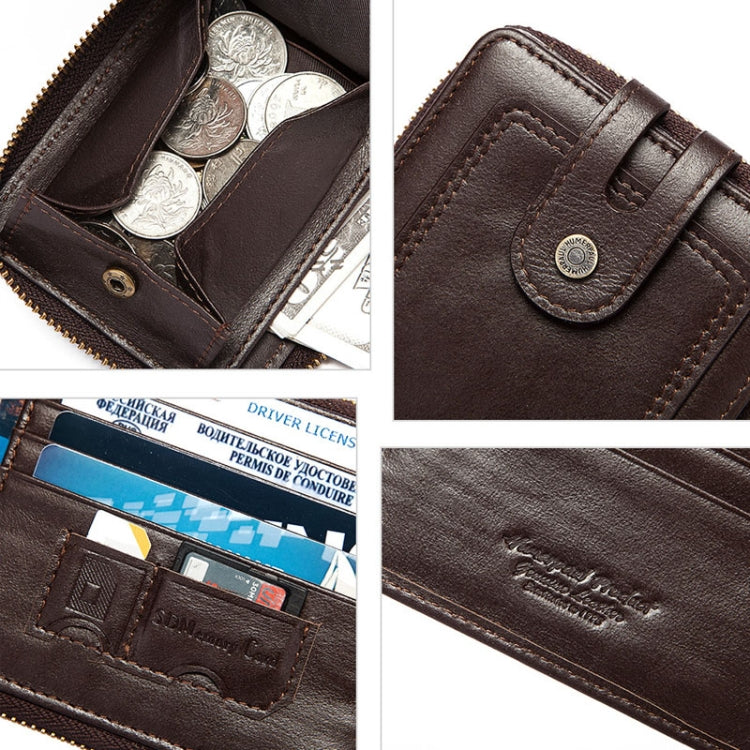 HUMERPAUL BP948-s RFID Anti-Theft Brush Men Leather Wallet Short Coin Purse My Store