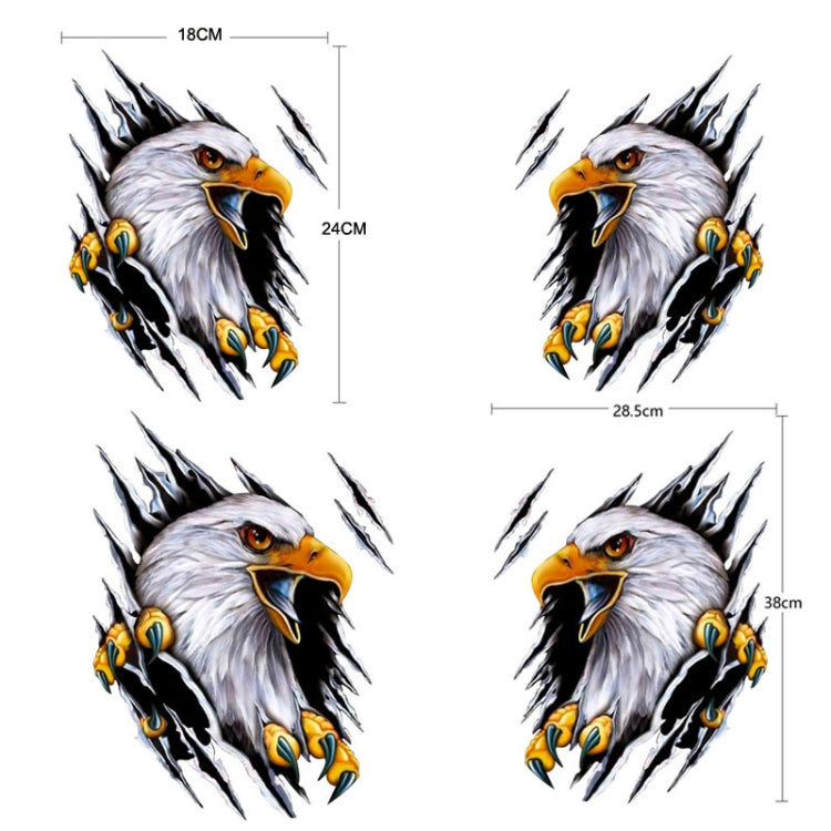 5PCS Tear Eagle 3D Car Sticker Scratch Covering Body Pull Flower Sticker, Style: ÎҵÄÉ̵ê