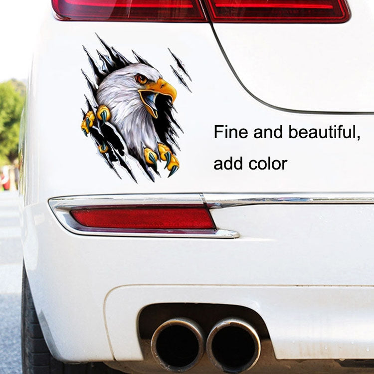 5PCS Tear Eagle 3D Car Sticker Scratch Covering Body Pull Flower Sticker, Style: ÎҵÄÉ̵ê