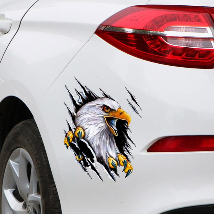 5PCS Tear Eagle 3D Car Sticker Scratch Covering Body Pull Flower Sticker, Style: ÎҵÄÉ̵ê