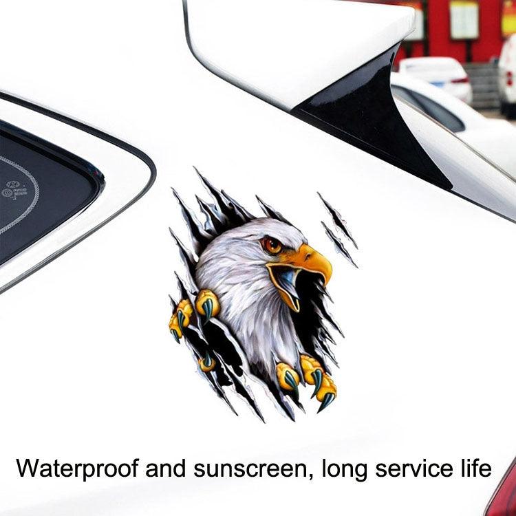 5PCS Tear Eagle 3D Car Sticker Scratch Covering Body Pull Flower Sticker, Style: ÎҵÄÉ̵ê