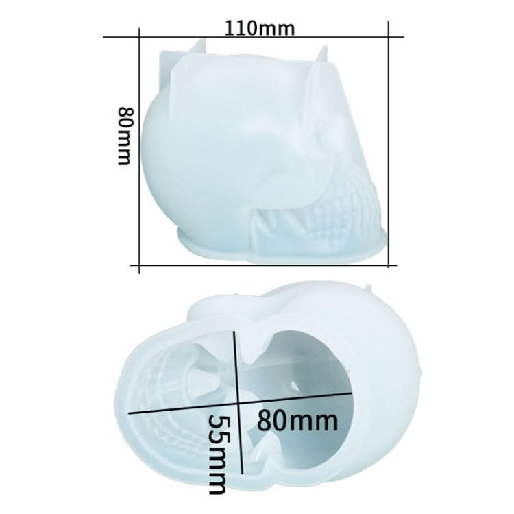 D804 Epoxy Mould Skull Candle Silicone Mould Reluova