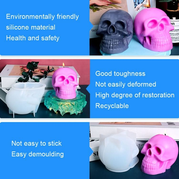 D804 Epoxy Mould Skull Candle Silicone Mould Reluova