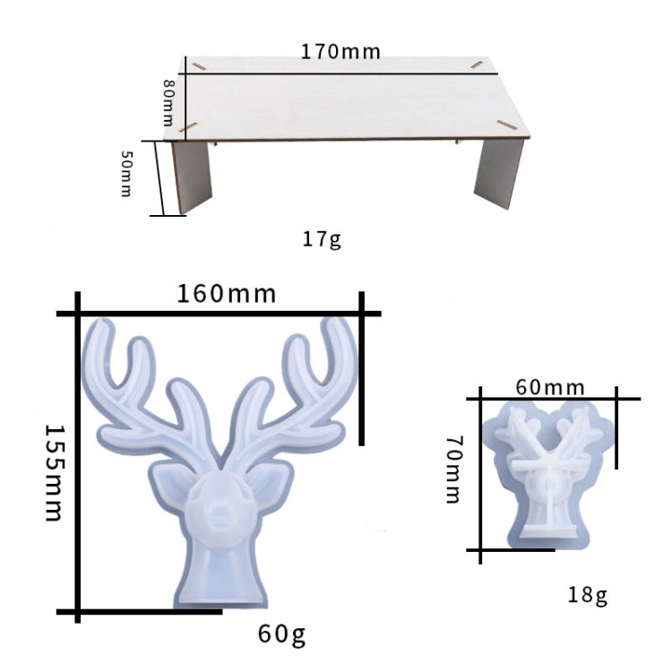 D617 DIY Drop Mold Deer Antler Ornament Silicon Mold My Store