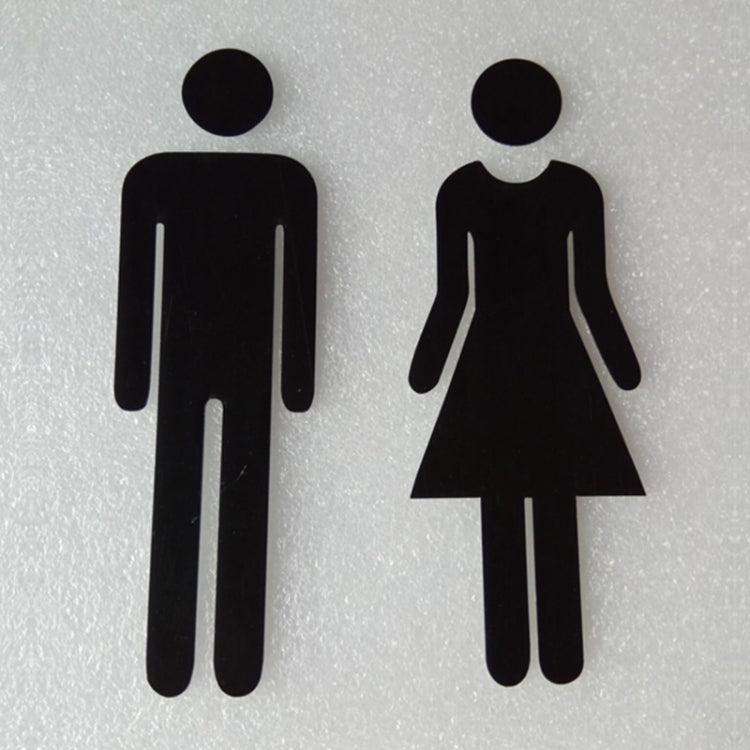 2 PCS 20cm 3D DIY Man & Woman Toilet Sticker WC Door Sign Decals Toilet Signs-Reluova