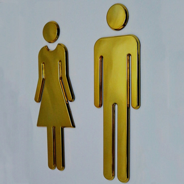 2 PCS 20cm 3D DIY Man & Woman Toilet Sticker WC Door Sign Decals Toilet Signs-Reluova