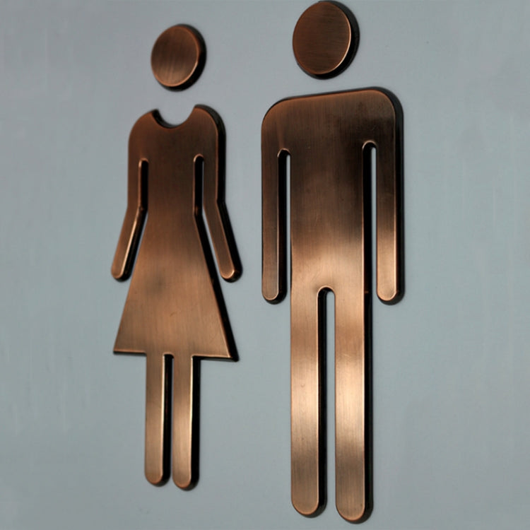 2 PCS 20cm 3D DIY Man & Woman Toilet Sticker WC Door Sign Decals Toilet Signs-Reluova