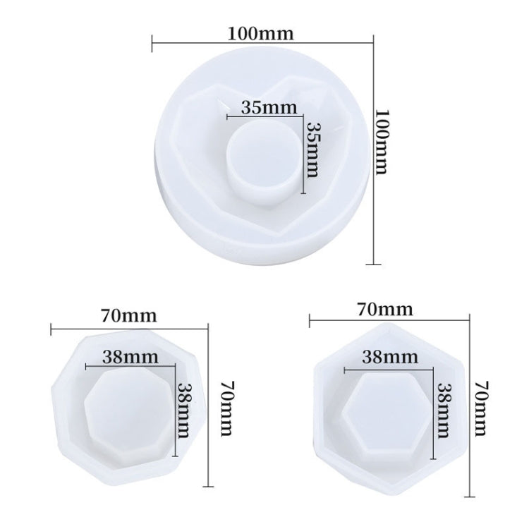 DIY Crystal Drop Glue Silicone Mold For Making Fragrant Candle Pot