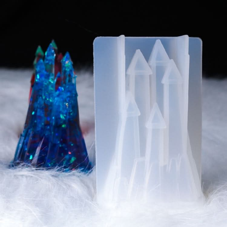 D581 DIY Crystal Drops 3D Castle Silicone Mold Reluova