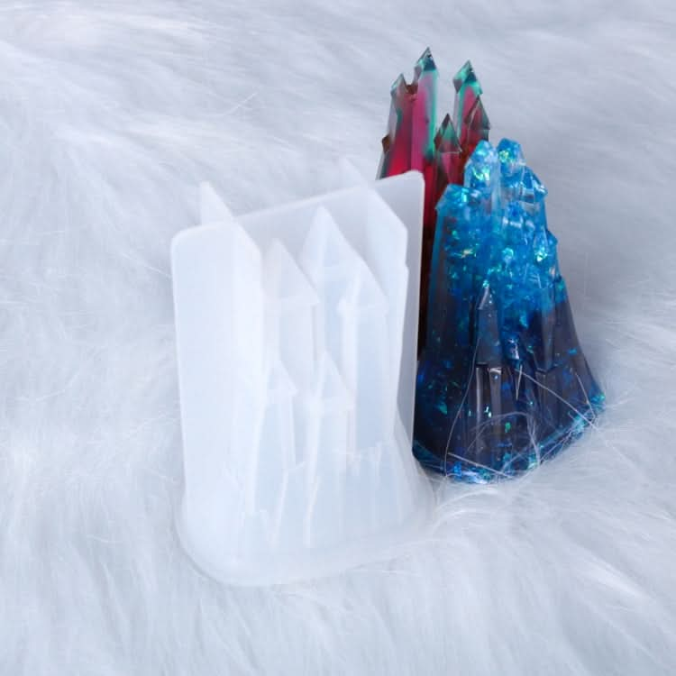 D581 DIY Crystal Drops 3D Castle Silicone Mold