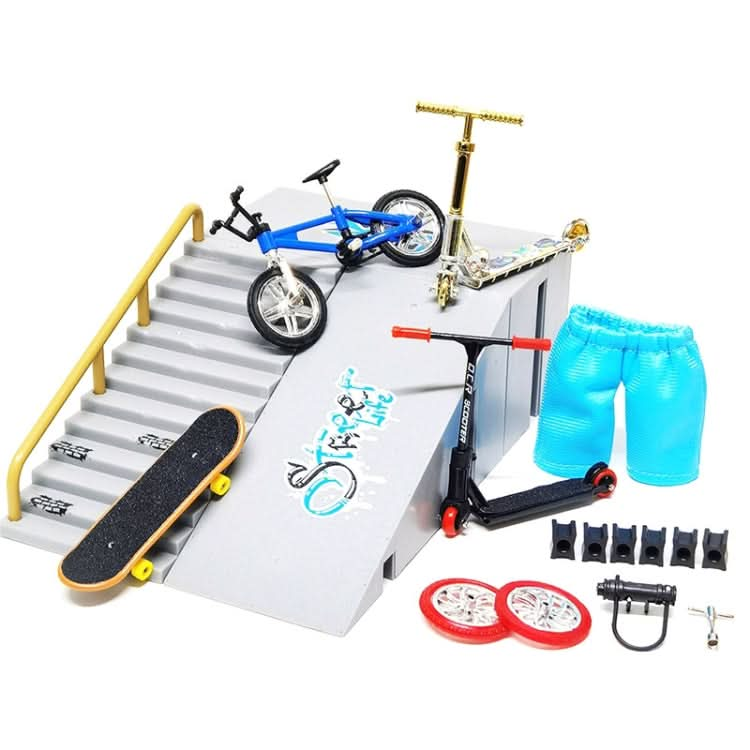 Mini Finger Bike Bicycle Finger Skateboards Skate Ramp Parts Set Reluova