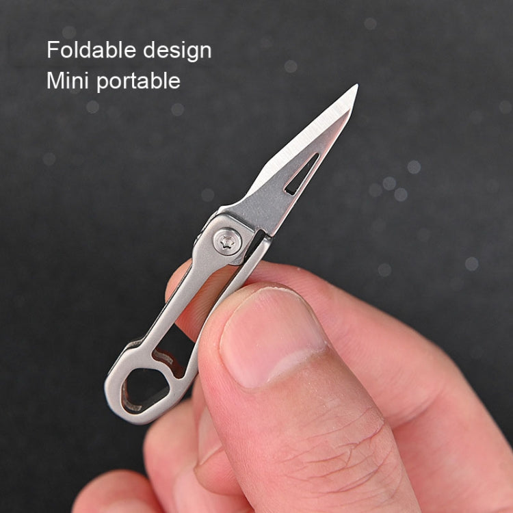 Titanium Alloy Mini Folding Knife Express Knife EDC Keychain Pendant My Store