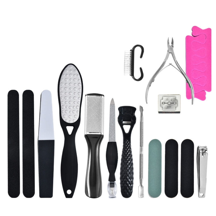 DT17-1 17 In 1 Pedicure Kit Foot File And Grinder Exfoliating Manicure And Pedicure Tools