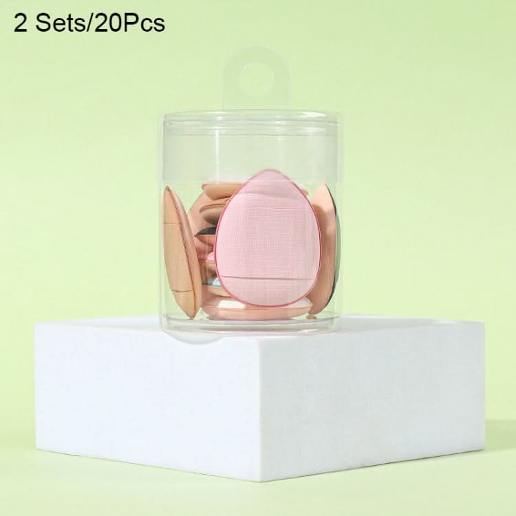 2 Sets/20pcs Packaging Random Color Delivery Mini Leather Wet and Dry Makeup Finger Puff-Reluova