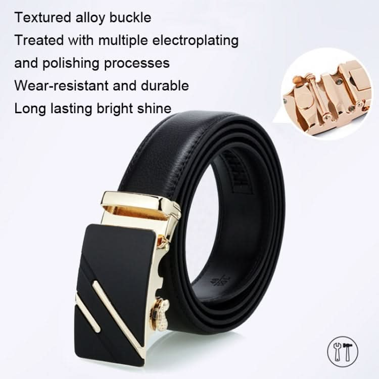 Dandali Casual Men Automatic Buckle Belt Business Soft Leather Pants Band, Series 1 Reluova