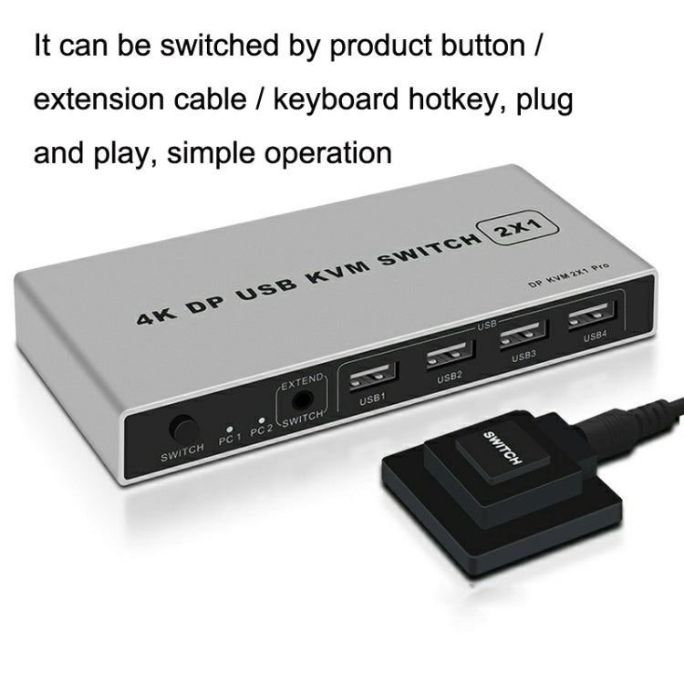 KYSW59 60HZ DP USB KVM Switch 2-in-1 Computer Sharing Device My Store