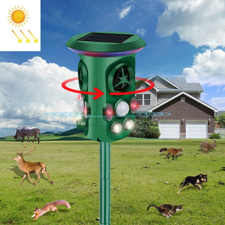 RC-543 Solar Energy 360 Degree Omnidirectional Ultrasonic Bird Repeller Animal Repeller My Store